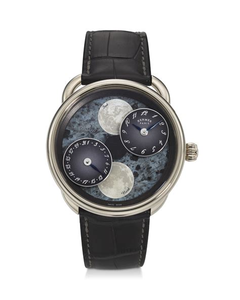 Hermès Arceau L'heure de la Lune 18k WG .